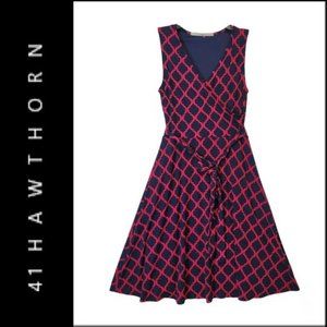 MIX by 41 Hawthorn Wrap Dress Stitch Fix Size XS Red Blue